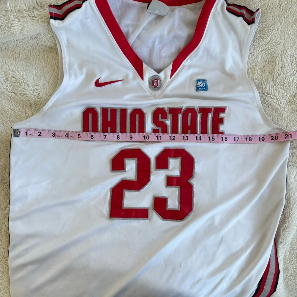 Nike Ohio State Buckeyes Basketball Jersey Mens Size Large White NCAA